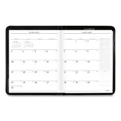 Executive Monthly Padfolio, 11 x 9, Black Cover, 13-Month: Jan 2026 to Jan 2027
