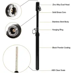 Paaaawaters Dual Head Tire Pressure Gauge, Heavy Duty Pencil Tire Gauge Range 10-150PSI,Dual Head Truck Pen Air Pressure Gauge (Pack of 2)