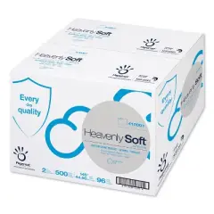 Papernet Heavenly Soft Toilet Tissue, Septic Safe, 2-Ply, White. 4.1" x 146 ft, 500 Sheets/Roll, 96 Rolls/Carton