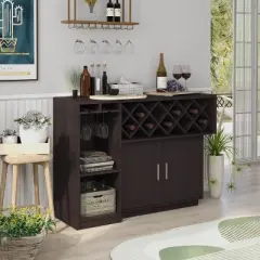 Harbinger Contemporary Multi Storage Buffet Cabinet Espresso - HOMES: Inside + Out