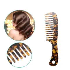 Unique Bargains Anti-Static Hair Detangling Comb Wide Tooth for Thick Curly Hair Hair Supplies Comb Leopard Print Pattern Multicolor 1 Pcs