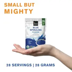 INCAS 100% USDA Organic Blue Spirulina Powder (Phycocyanin Extract), 1 Ounce | 28 Servings