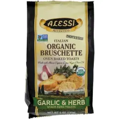 Alessi Organic Bruschette Garlic & Herb - Case of 8 - 5 oz