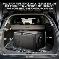 12 Volt Car Refrigerator, Car Fridge WIFI APP Control, Barberry Protection,RV Electric Cooler -4℉-68℉ ,for Vehicles, Camping, Travel