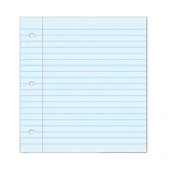 School Smart Filler Paper, 3-Hole Punched, 8-1/2 x 11 Inches, Blue, 100 Sheets