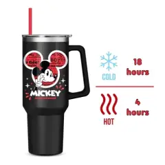Silver Buffalo Disney Mickey Mouse "Current Mood" Stainless Steel Tumbler | Holds 40 Ounces