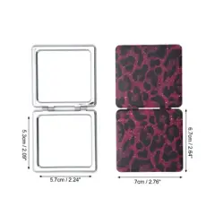 Unique Bargains Folding Makeup Mirror Rose Red 1 Pc