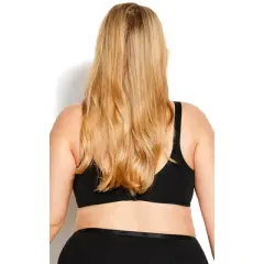 Women's Plus Size Back Smoother Bra - black | AVENUE