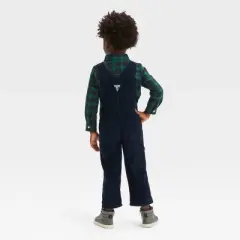 OshKosh B'gosh Toddler Boys' Denim Overalls - Navy Blue