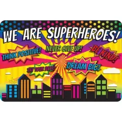 Ashley Productions&reg; The Original Fun Mat&trade;, Welcome Mat, 15.5" x 23.5", Superhero Welcome Mat