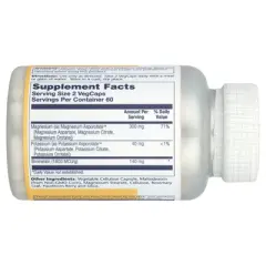 Solaray Magnesium Potassium Asporotates&trade; with Bromelain, 120 VegCaps