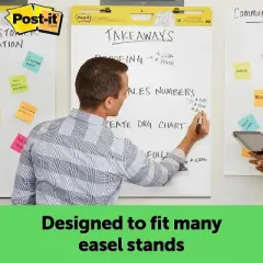 Post-it Recycled Super Sticky Wall Easel Pad 25" x 30" 30 Sheets/Pad 8 Pads/Pack (559RP-VAD8)