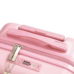 NAYSAYE Luggage Set of 3 Durable Hard Shell Spinner Wheels Front Opening Design for Travel, Pink, 18.8"*12"*29.5"