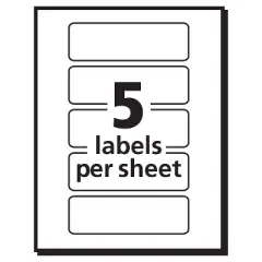 Avery Removable Labels Rectangle 1"x3" Fluorescent Asst. 05481