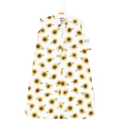 Hudson Baby Infant Girl Cotton Sleeveless Wearable Sleeping Bag, Sack, Blanket, Sunflower