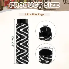 Unique Bargains Aluminum Alloy Anti-Skid BMX Mountain Dirt Cycling Fit 3/8 Inch Axles Rear Stunt Bike Pegs 2 Pcs