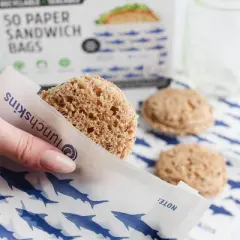 Lunchskins Recyclable & Sealable Paper Sandwich Bags - Shark - 50ct