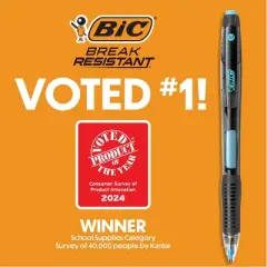 BiC 2ct Break-Resistant Mechanical Pencil Velocity Premium: Black Plastic, Pencil Grips, 7.75" Length, 3.125" Width