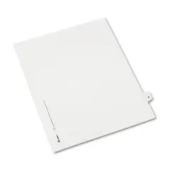 Avery-Style Legal Exhibit Side Tab Divider Title: 4 Letter White 25/Pack 11914
