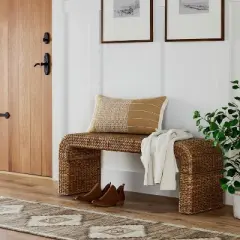 Oversized Embroidered Striped Lumbar Throw Pillow Brown - Threshold&trade; designed with Studio McGee