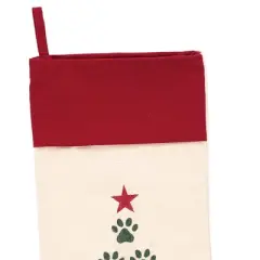 C&F Home 8.5" x 20" Christmas Tree Paws Embroidered Hanging Large Christmas Stocking