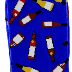 Novelty Socks 11.0" Wine Bottle Socks Blue Party Celebrate Unisex Enesco  -  Socks