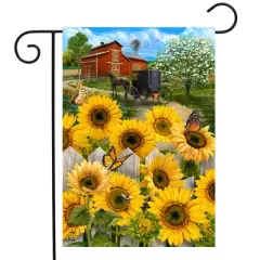 Country Sunflowers Summer Garden Flag 18" x 12.5" Briarwood Lane