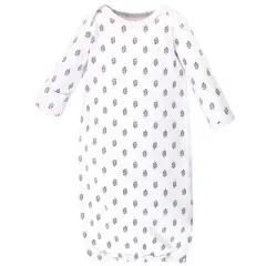Touched by Nature Baby Organic Cotton Long-Sleeve Gowns 3pk, Safari