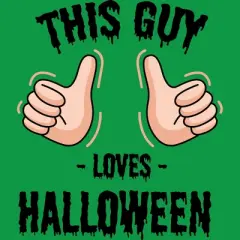 Boy's Design By Humans This Guy Loves Halloween By MultimediaOne T-Shirt