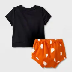 Baby 2pc 'Hey Boo' Sweatshirt & Shorts Set - Cat & Jack&trade; Black