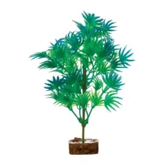 GloFish Green and Blue Medium Fluorescent Under Blue LED Light Decor Aquarium Plant