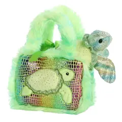 Aurora Fancy Pals 7" Sea Turtle Pet Carrier Green Stuffed Animal