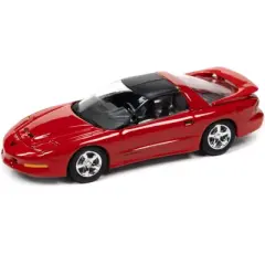 1997 Pontiac Firebird T/A Trans Am WS6 Bright Red w/Matt Black Top Ltd Ed 18056 pcs 1/64 Diecast Model Car by Johnny Lightning