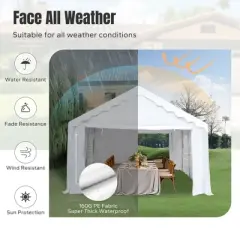 Captiva Designs Heavy-Duty Outdoor Party Tents with Removable Sidewalls - Ideal for Events and Gatherings