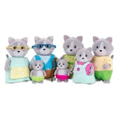 Li'l Woodzeez Miniature Animal Figurine Set - Daintypaw Cat Family