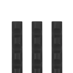 Unique Bargains Plastic Nail Art 5-Gridded Brush Holder Transparent 3 Pcs