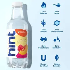 hint Smashup Variety Pack Flavored Water (Blueberry Lemon, Cherry Blackberry, Peach Raspberry, Strawberry Kiwi) - 12pk/16 fl oz Bottles
