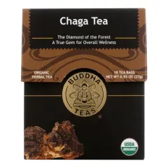 Buddha Teas Chaga Tea - Case of 6/18 Bags