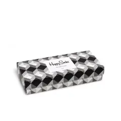Happy Socks Adult 4 pk Black and White Socks Gift Set