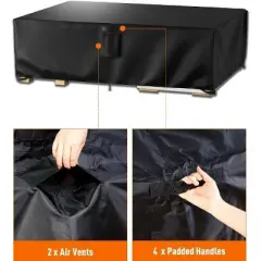 MOVSSOU Patio Furniture Covers Couch Sectional Sofa Set Waterproof Rectangular