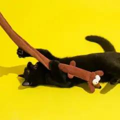 zeze Dachshund Cat Teaser Wand-Brown