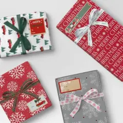 50ct Christmas Peel and Stick Gift Tags Red/Green/White Kraft - Wondershop&trade;