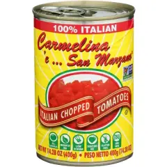 Carmelina E San Marzano Italian Chopped Tomatoes - Case of 12 - 14.28 oz