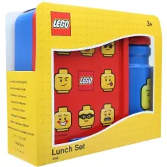 Room Copenhagen LEGO Minifigure Lunch Box Set | Classic Blue/ Red