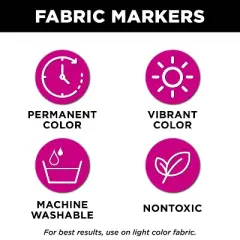 Tulip Color 14pk Dual-Tip Fabric Markers Rainbow