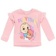 CoComelon JJ Baby Girls Pullover Fleece Sweatshirt and Pants Set Infant to Toddler