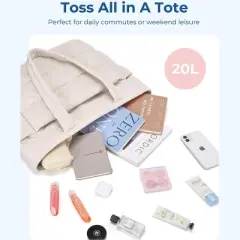 Itopfox Lightweight Puffy Tote Bag with Compartments, Quilted Shoulder Handbag for Women, Travel, Work, Gym, Beach