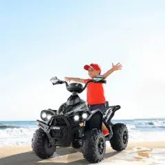 Costway Kids Ride on ATV 12V 4 Wheeler Quad Toy Vehicle with LED Lights