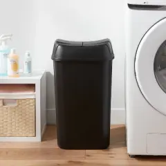 13.3gal Pivot Lid Waste Can Black - Brightroom&trade;: Kitchen Trash Can, Swing Lid, 13 Gallon Capacity, Indoor Use