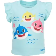 Pinkfong Baby Shark Girls Tank Top and Shorts Toddler 
